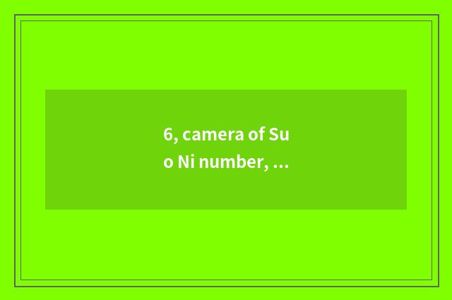 6, camera of Suo Ni number, how to join with computer?