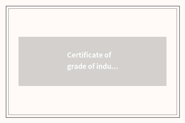 Certificate of grade of industry of car hairdressing packaging?