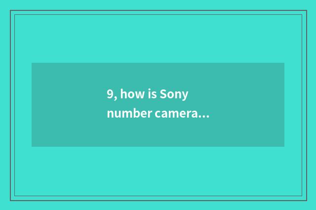 9, how is Sony number camera set when setting, take a picture?