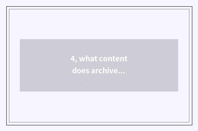 4, what content does archives of nursery school mental health include?
