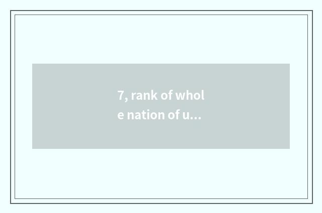 7, rank of whole nation of university of Anhui science and technology?