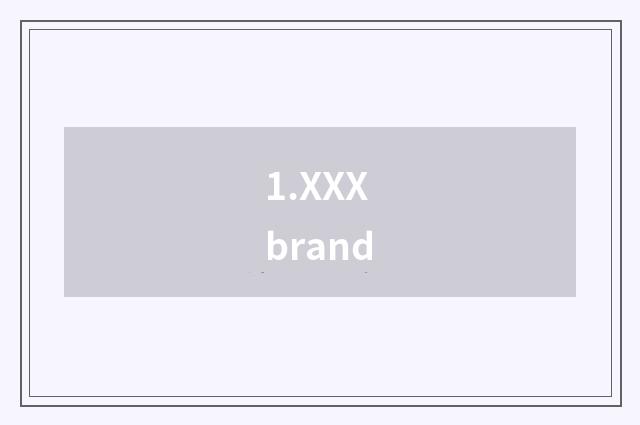 1.XXX brand