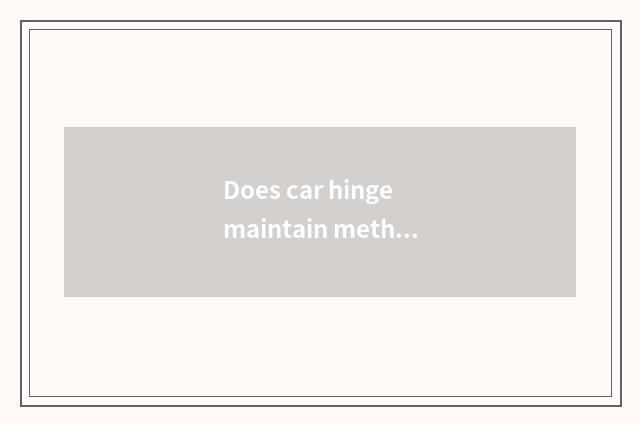 Does car hinge maintain method of lubrication?