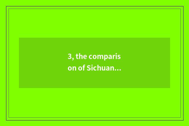 3, the comparison of Sichuan university MBA and MBA of university of southwest f