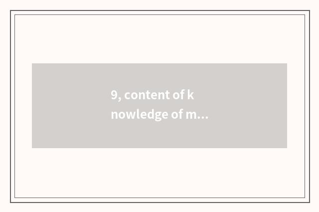 9, content of knowledge of mental health safety?