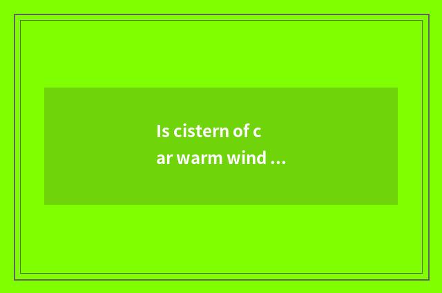 Is cistern of car warm wind in what position?