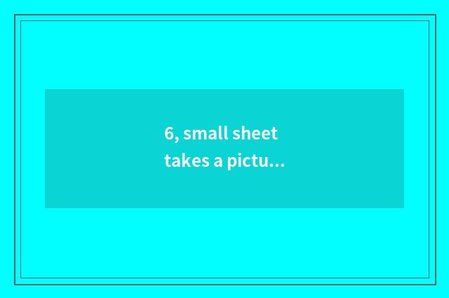 6, small sheet takes a picture and is mobile phone difference big?