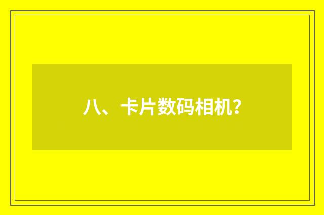 八、卡片数码相机?