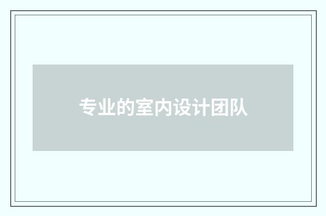 专业的室内设计团队