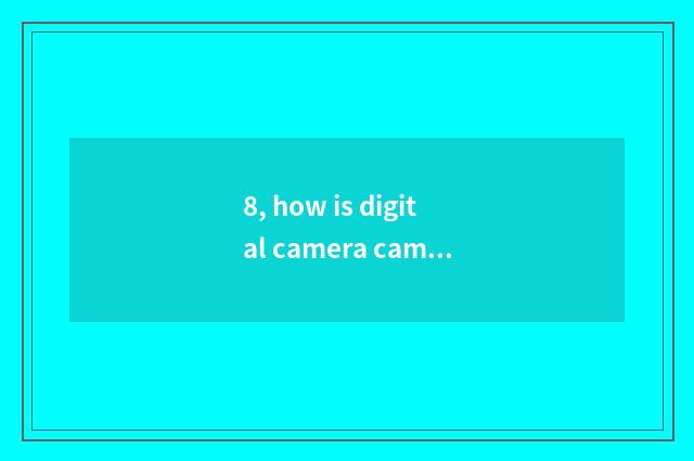 8, how is digital camera camera lens taken?
