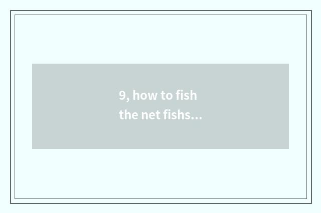 9, how to fish the net fishs?
