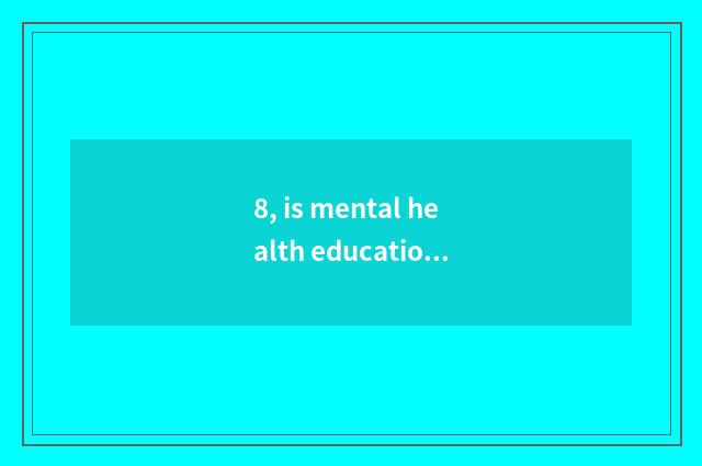 8, is mental health education major of an unexpected winner?