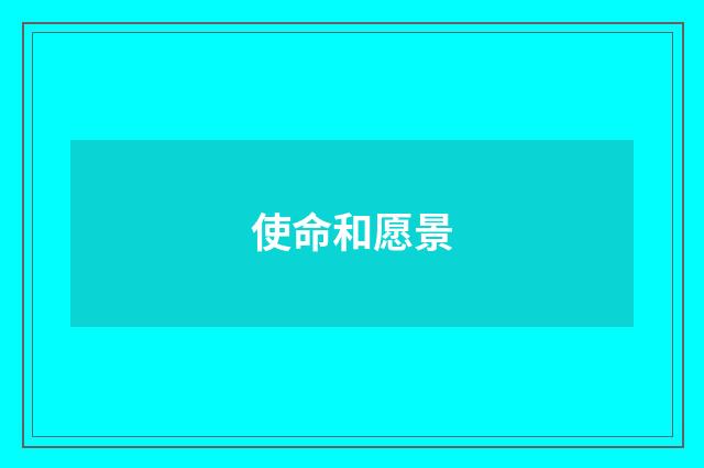 使命和愿景