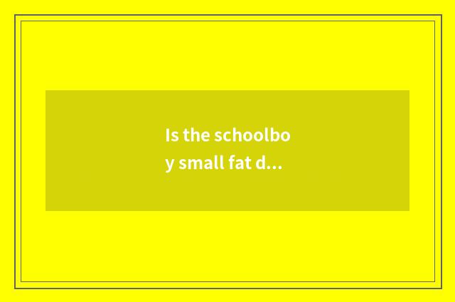Is the schoolboy small fat definition?
