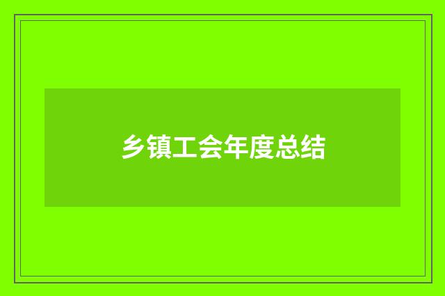 乡镇工会年度总结