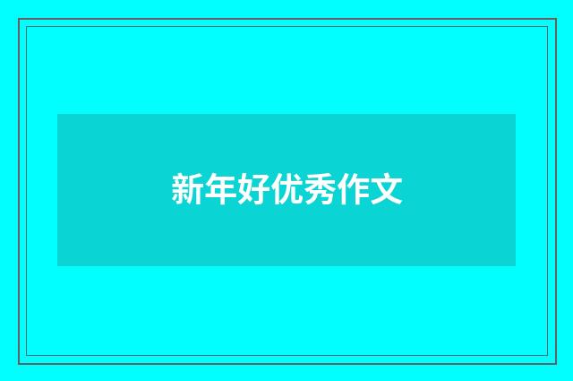 新年好优秀作文