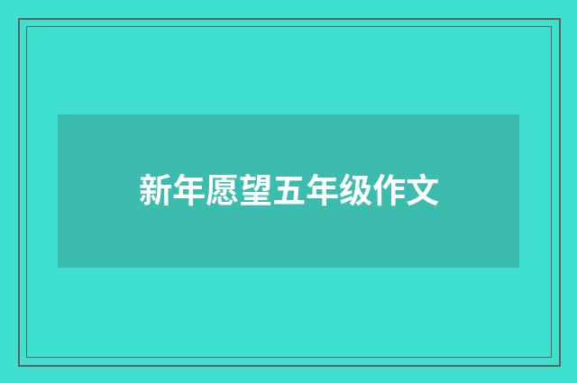 新年愿望五年级作文