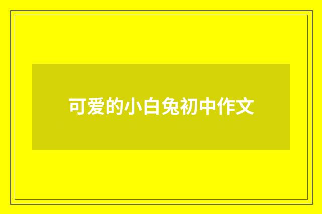 可爱的小白兔初中作文