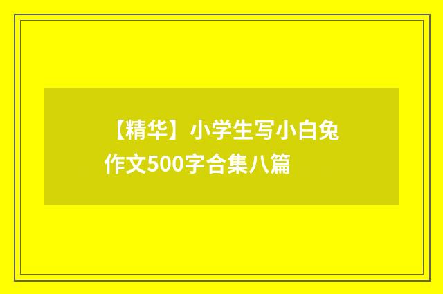 【精华】小学生写小白兔作文500字合集八篇