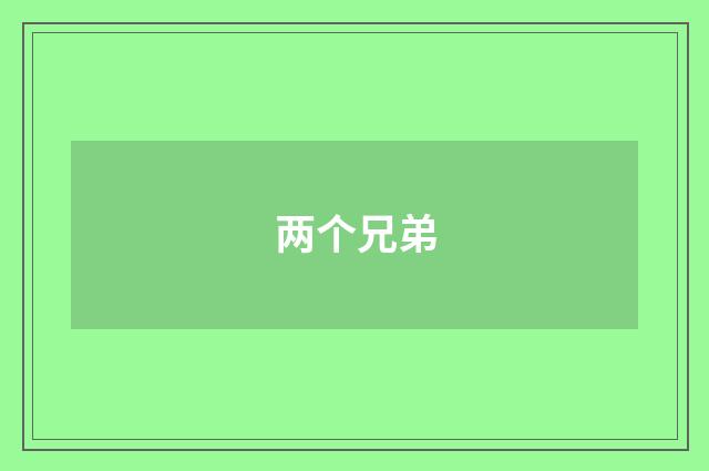 两个兄弟