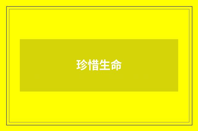 珍惜生命