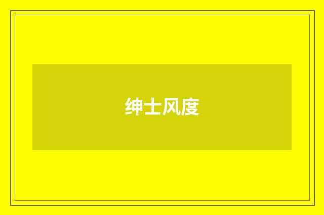 绅士风度
