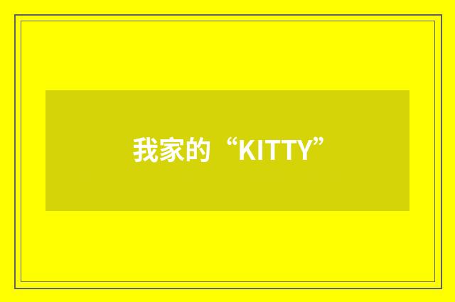 我家的“KITTY”