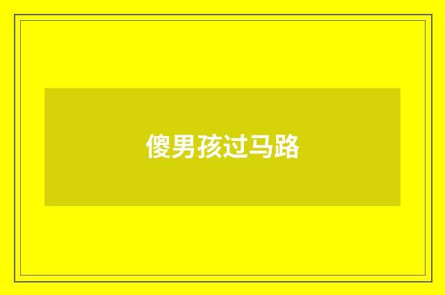 傻男孩过马路
