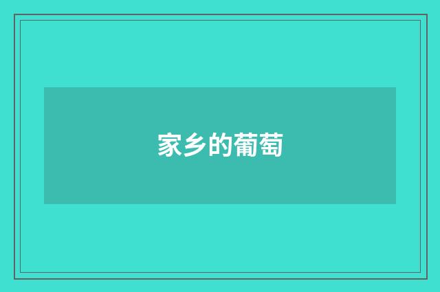 家乡的葡萄