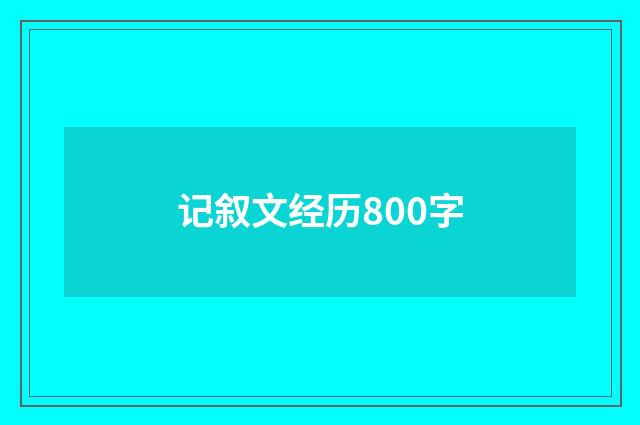 记叙文经历800字