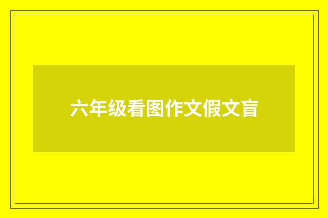 六年级看图作文假文盲