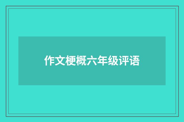 作文梗概六年级评语
