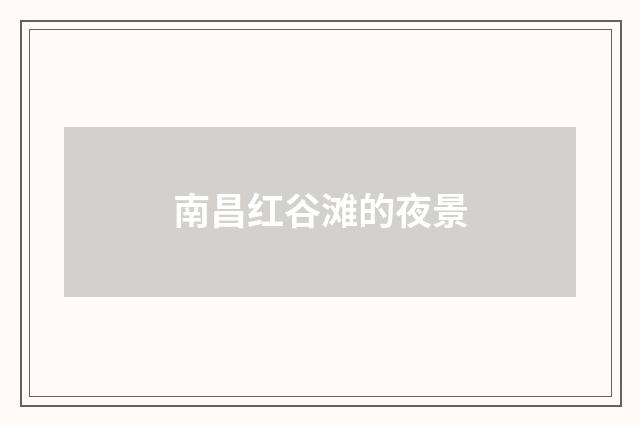 南昌红谷滩的夜景