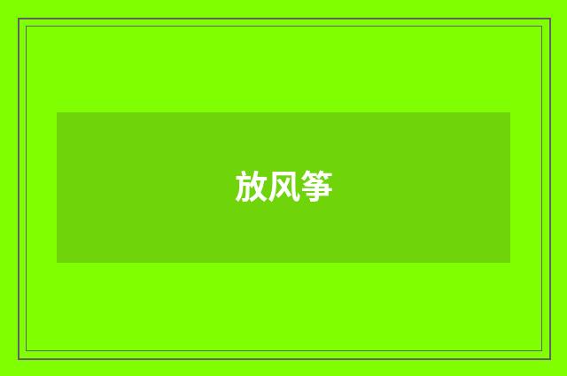 放风筝