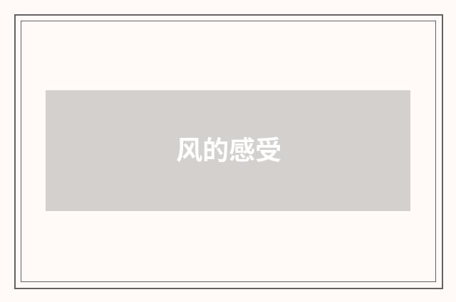 风的感受
