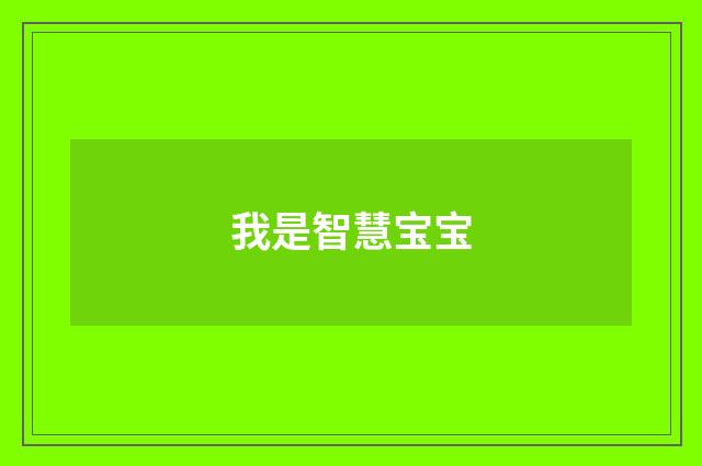 我是智慧宝宝