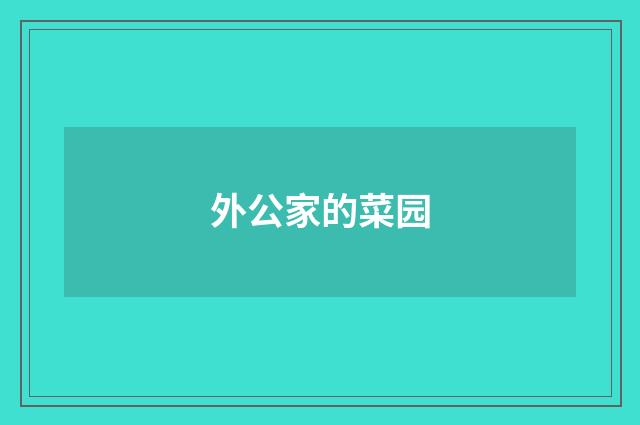 外公家的菜园
