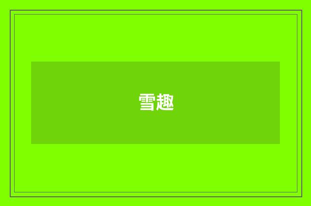 雪趣