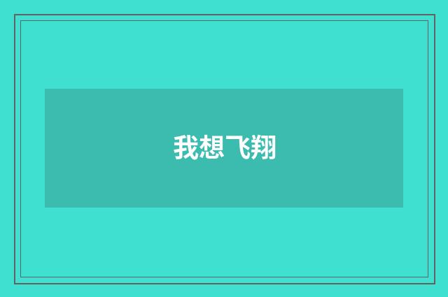 我想飞翔