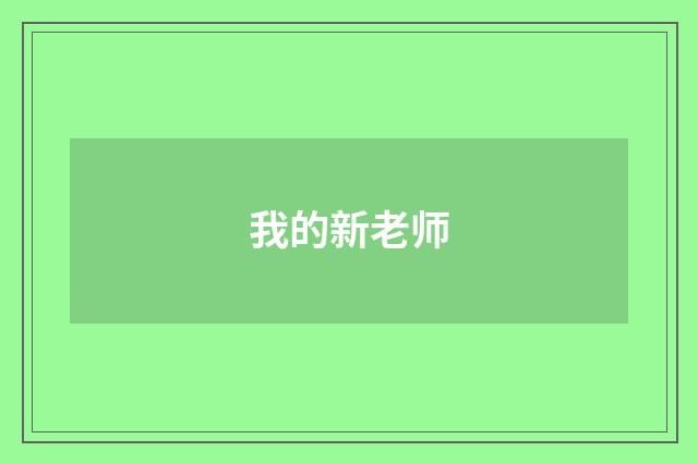 我的新老师