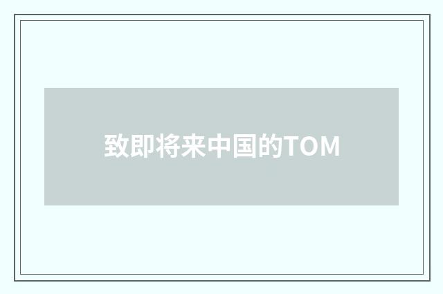 致即将来中国的TOM