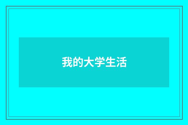 我的大学生活