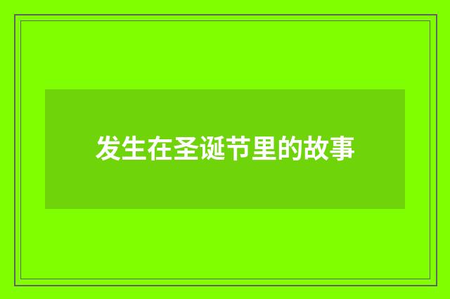发生在圣诞节里的故事