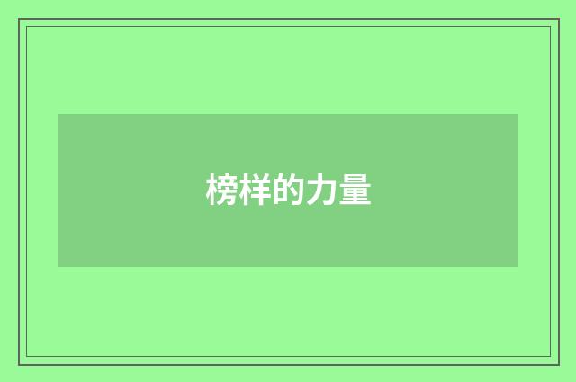 榜样的力量
