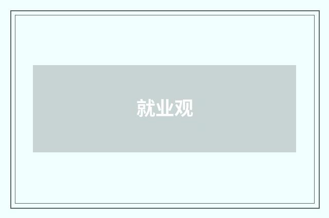 就业观