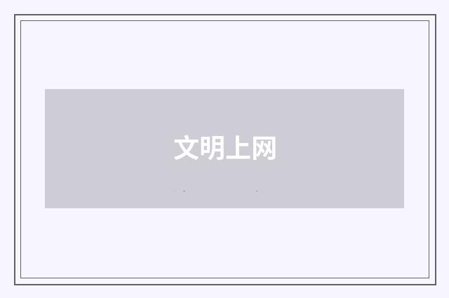 文明上网