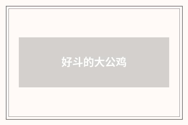 好斗的大公鸡