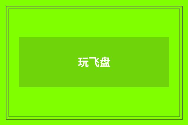 玩飞盘