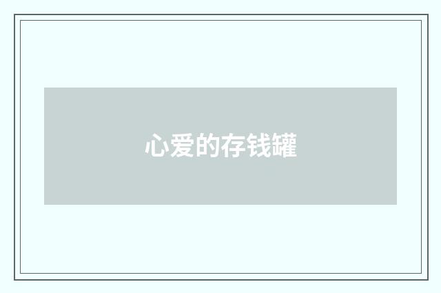 心爱的存钱罐