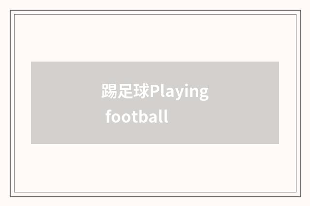踢足球Playing football
